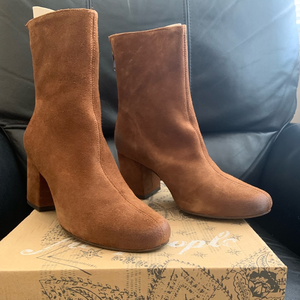 Free People Cecile Suede Ankle Boots